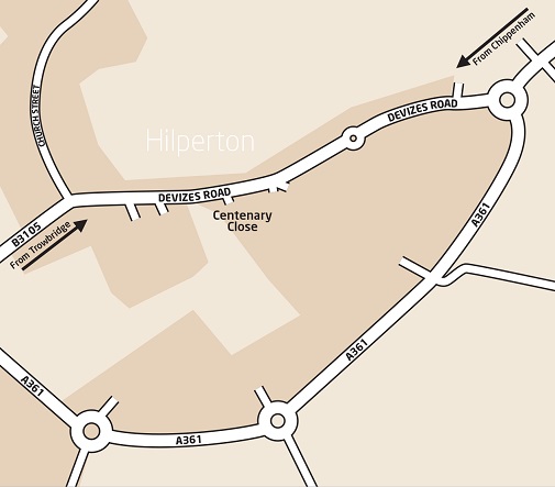 Hilperton Street Map