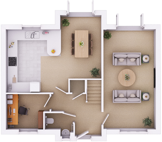 The Edington ground floorplan