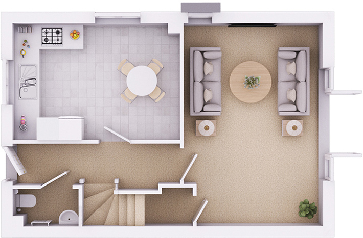 The Kington ground floor plan