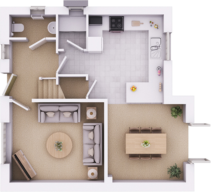 The Milbourne ground floor plan